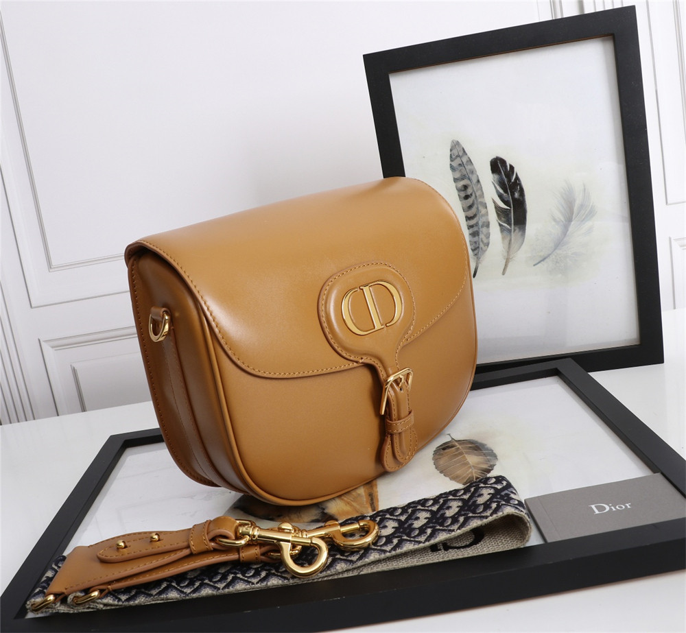 large D*or bobby bag caramel box calfskin