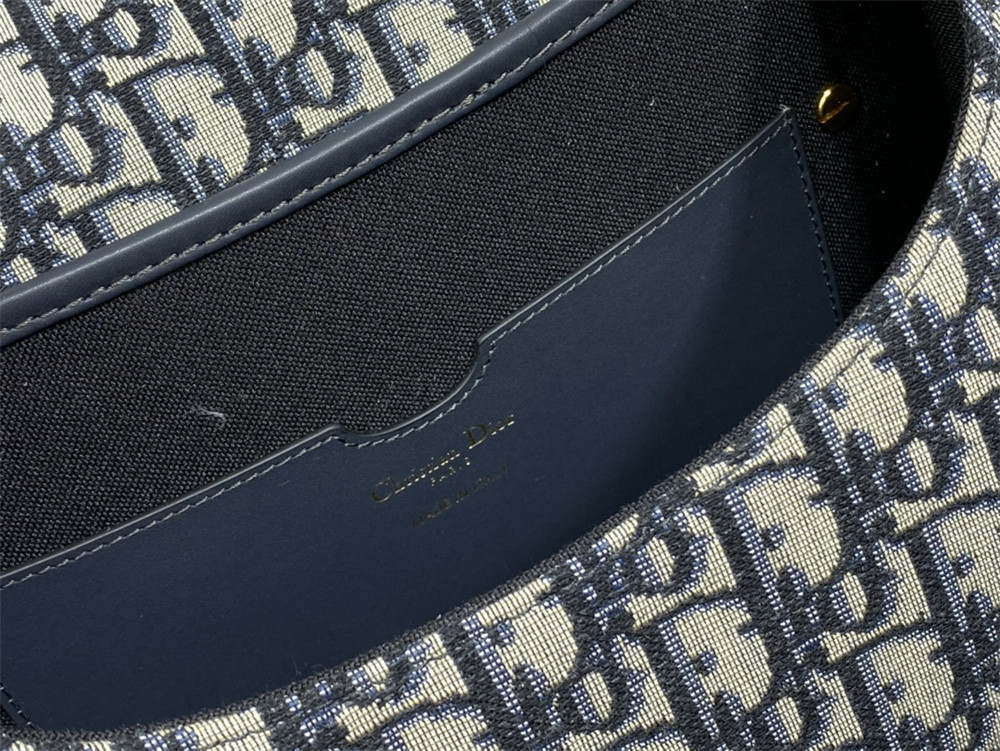 large D*or bobby bag blue D*or oblique jacquard
