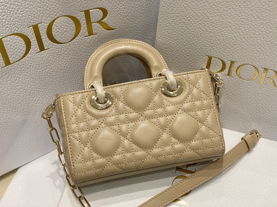 D*or mini lady d-joy bag biscuit 16 x 9 x 5 cm