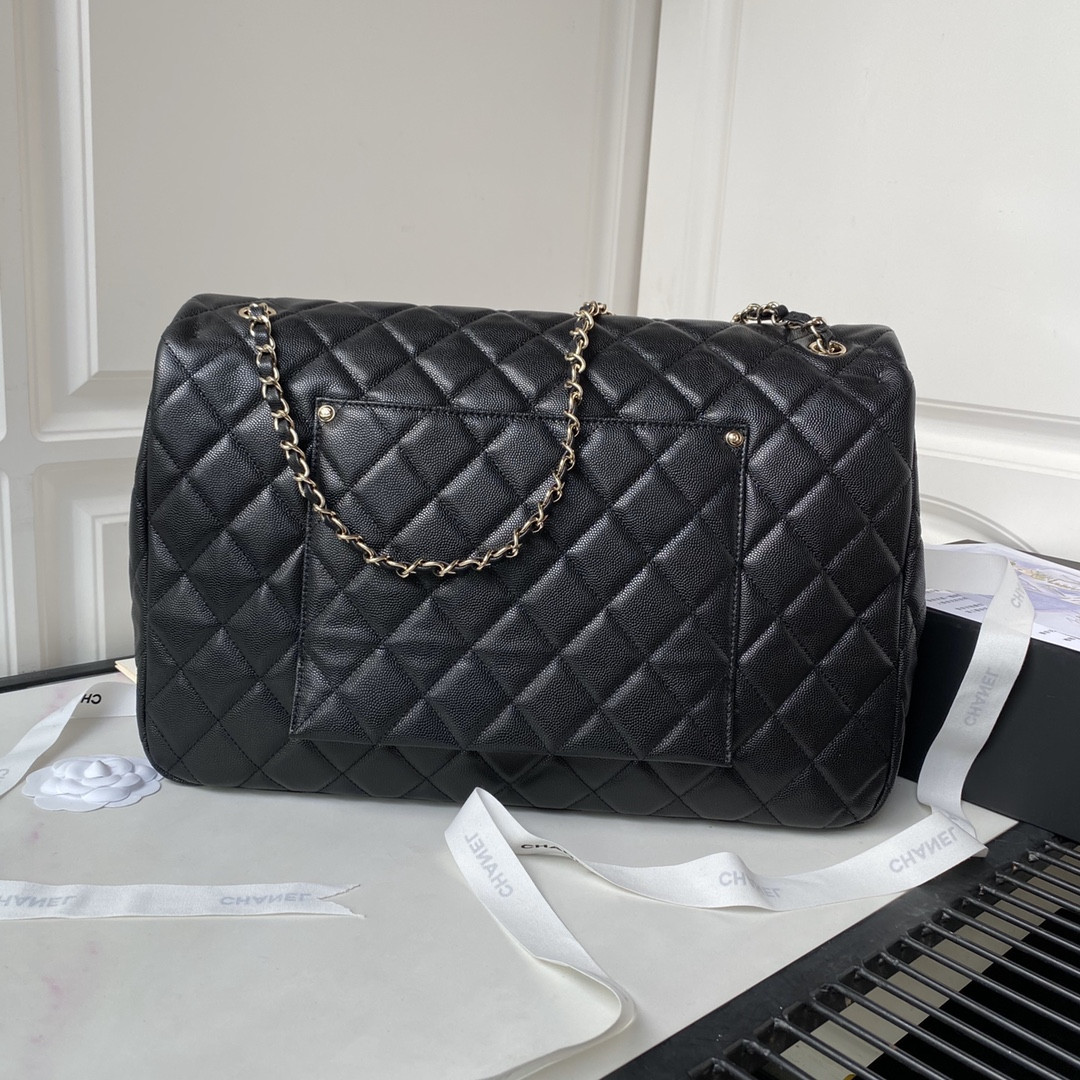 Ch*el classic flap black 28x38x12cm
