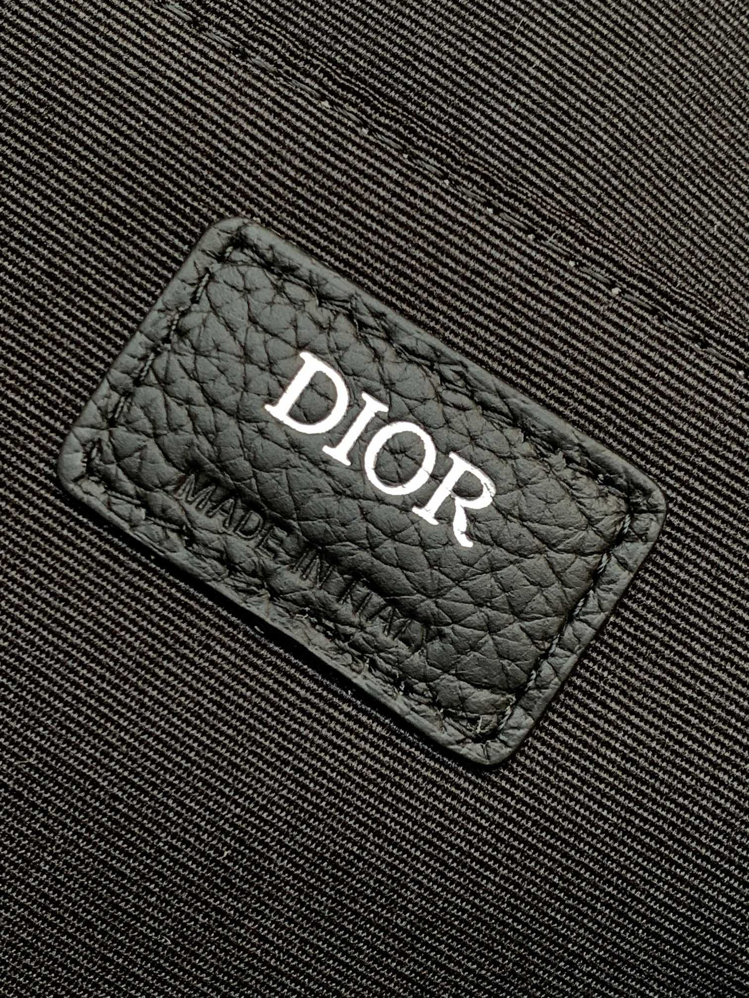 D*or safari backpack beige and black D*or oblique jacquard 11 x 16 x 5.5 inches