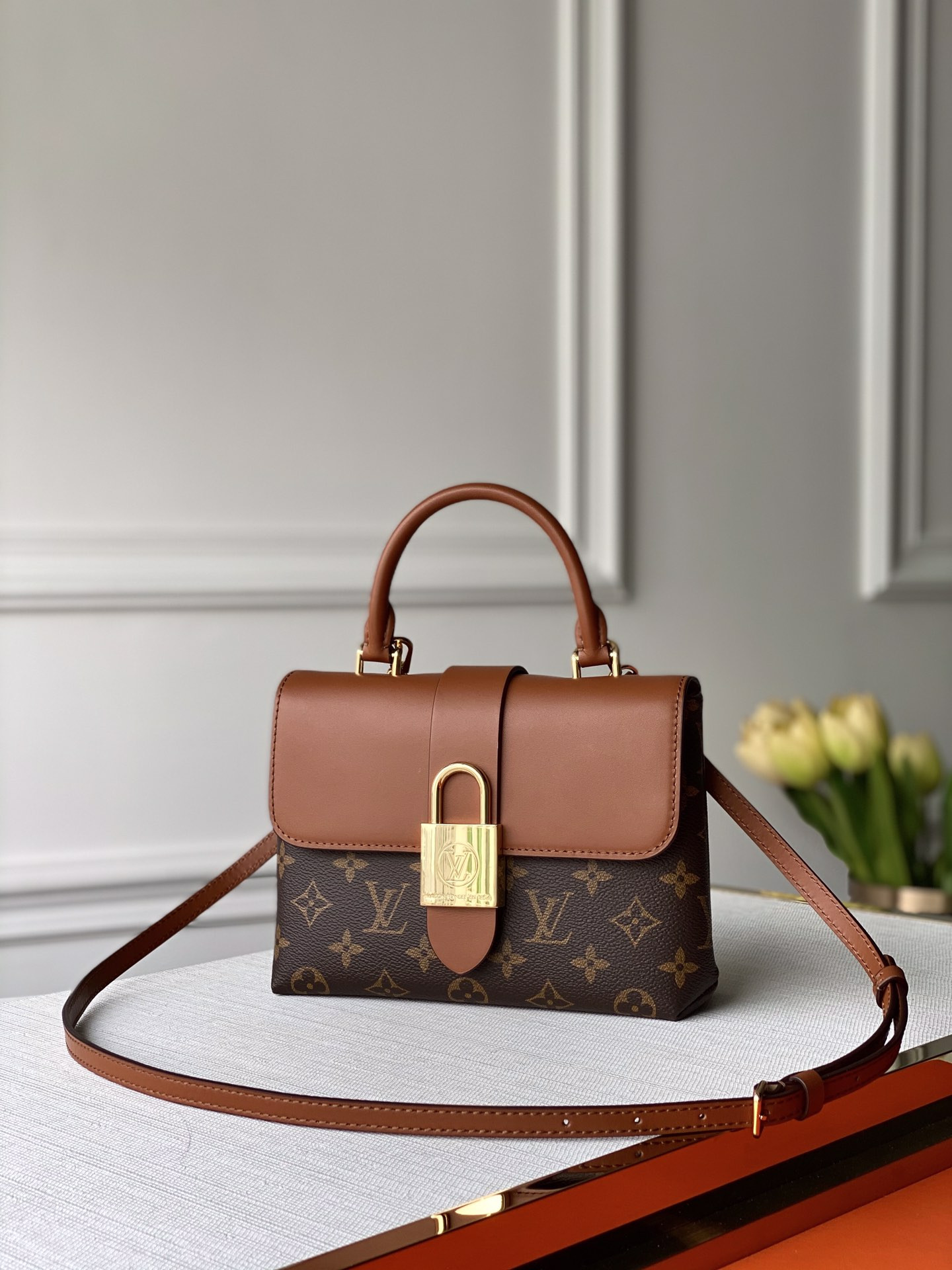 LV Locky BB BROWN 7.9 x 6.3 x 3 inches