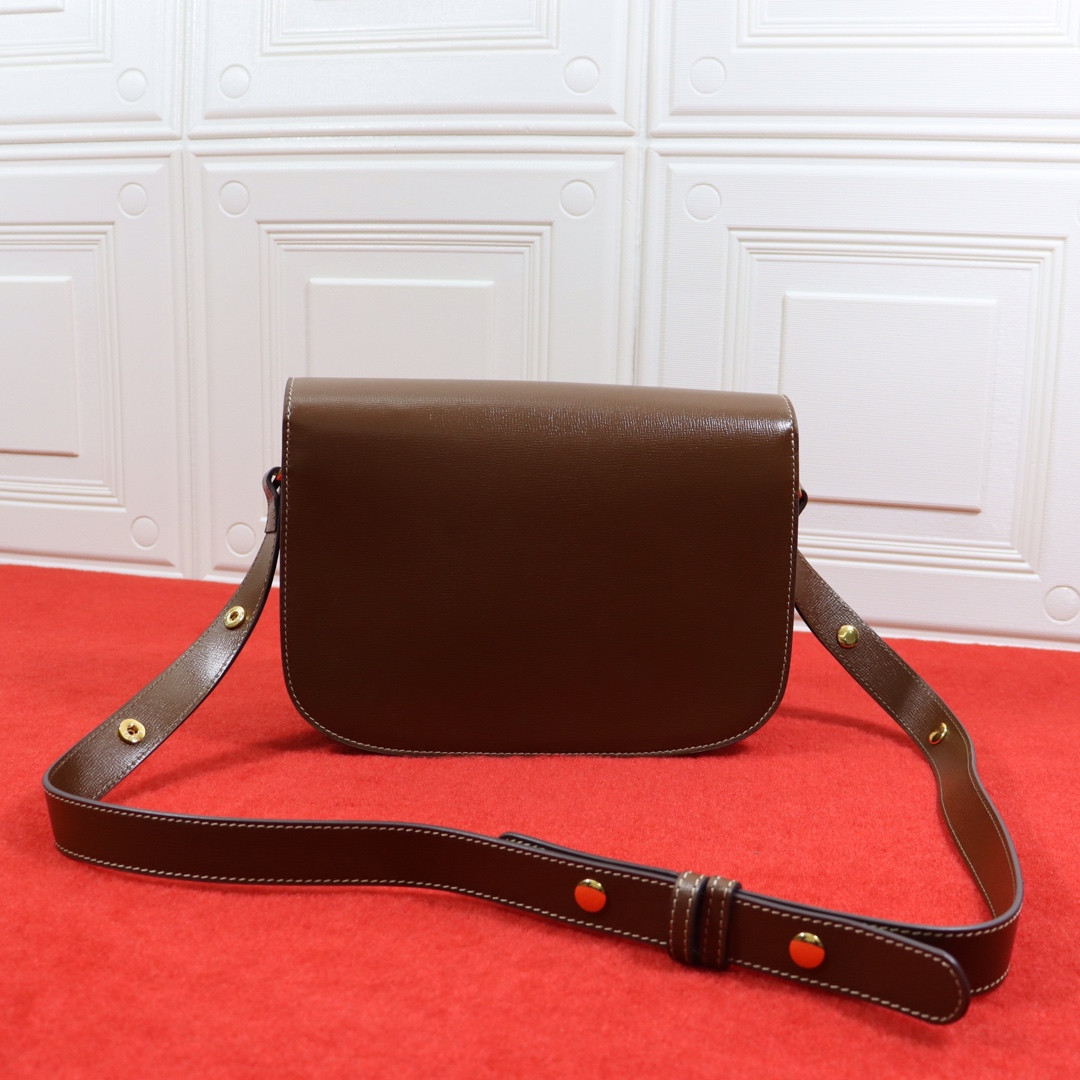 G*u*i horsebit 1955 shoulder bag brown 9.8"w x 7"h x 3.1"d