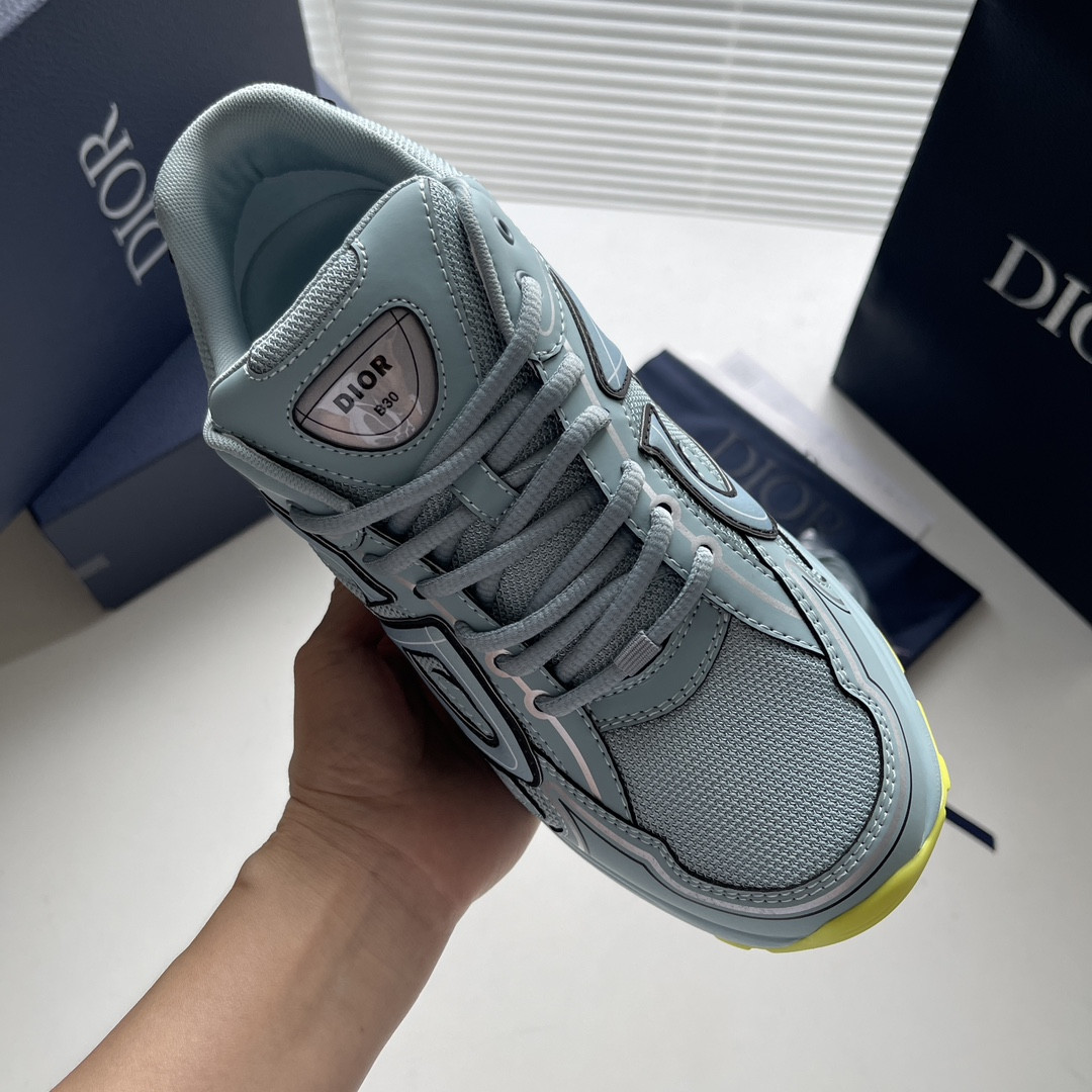 ua D*or b30 sneaker blue mesh and technical fabric