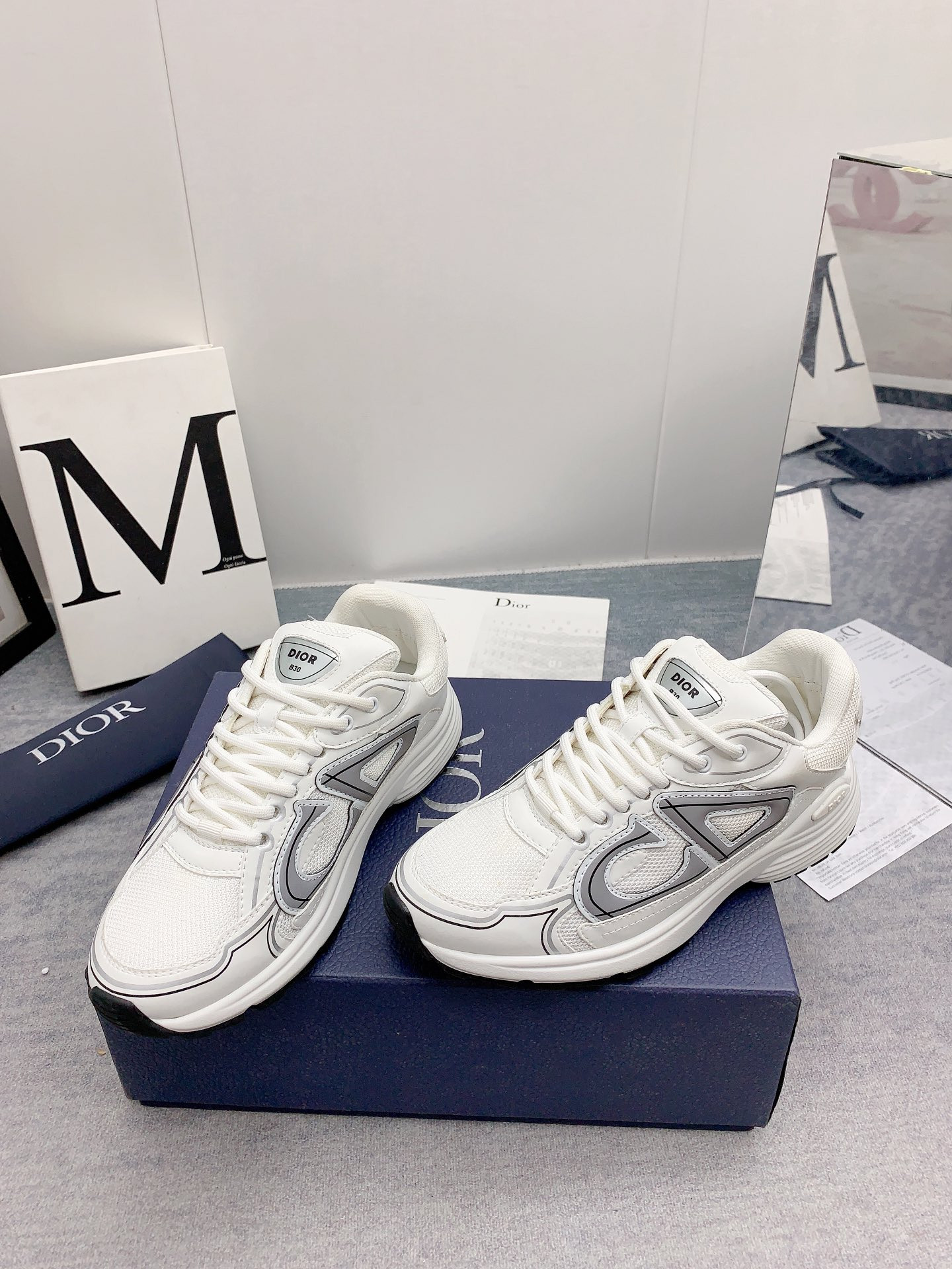ua D*or b30 sneaker white mesh and technical fabric
