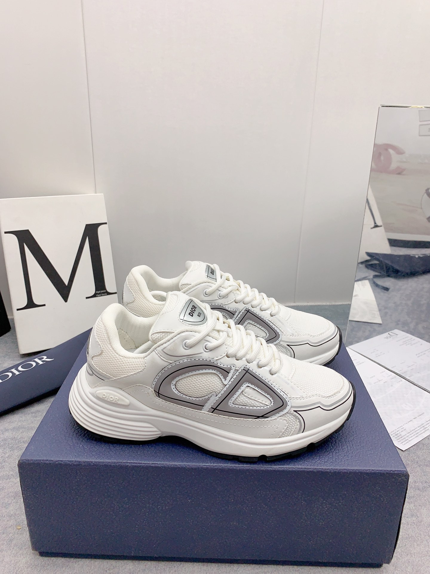 ua D*or b30 sneaker white mesh and technical fabric