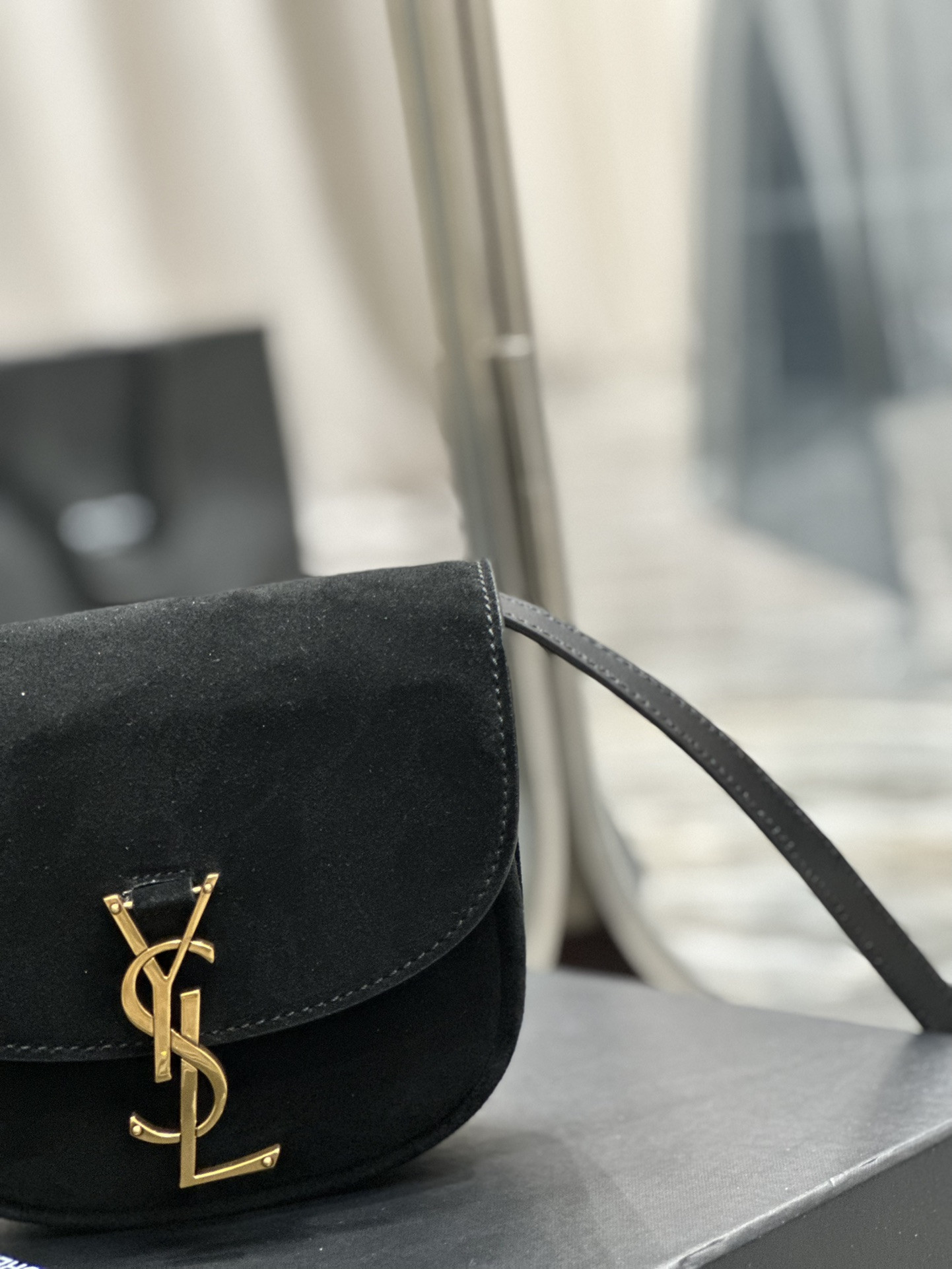 Y*L kaia small satchel in smooth leather 7.2 x 6.1 x 2.1 inches