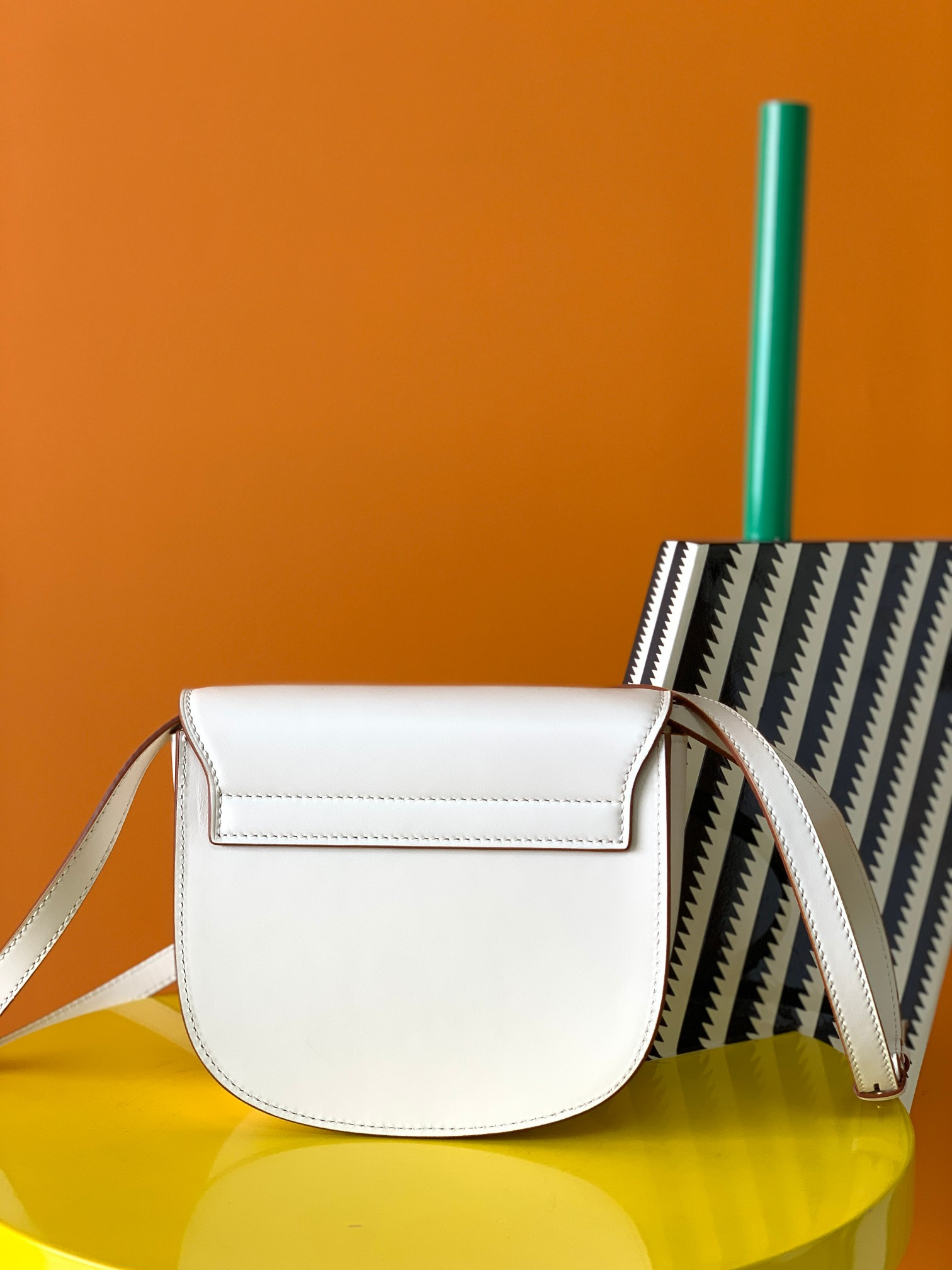 Y*L kaia small satchel in smooth leather 7.2 x 6.1 x 2.1 inches