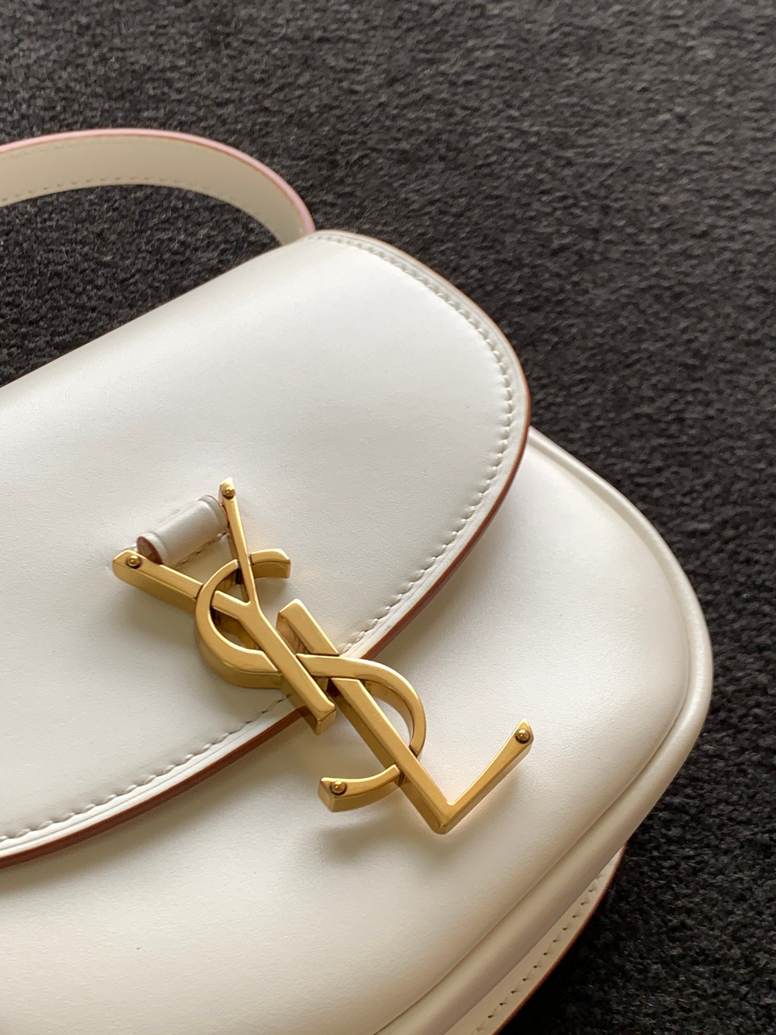 Y*L kaia small satchel in smooth leather 7.2 x 6.1 x 2.1 inches