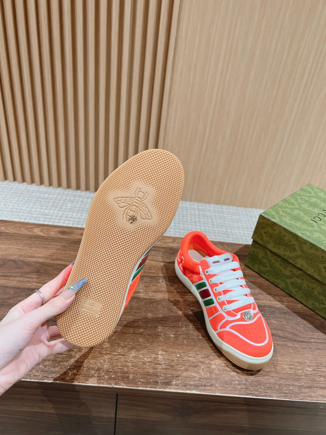 ua G*u*i screener sneaker with web