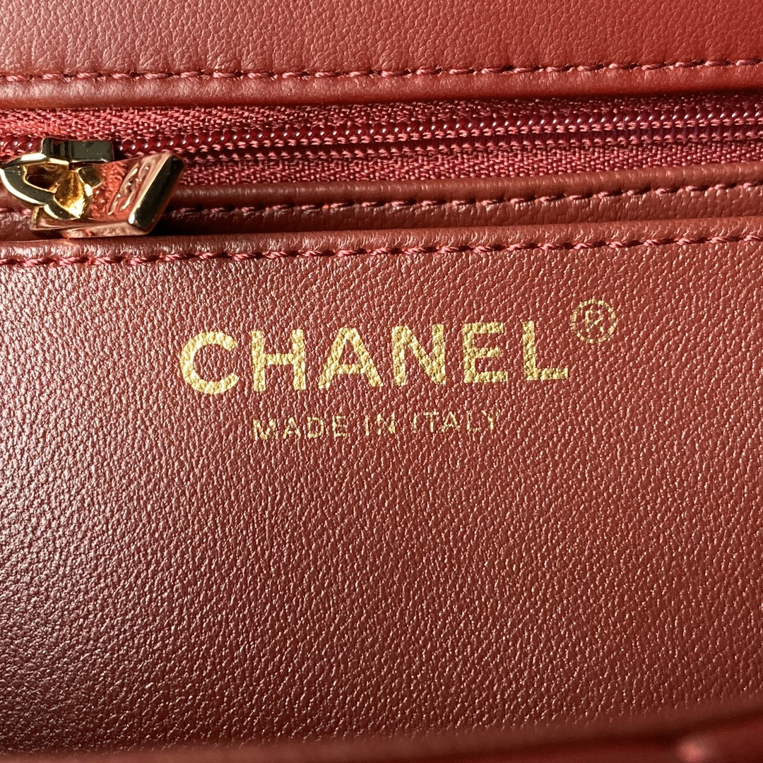 Ch*el 24a mini classic handbag 12 × 20 × 6 cm