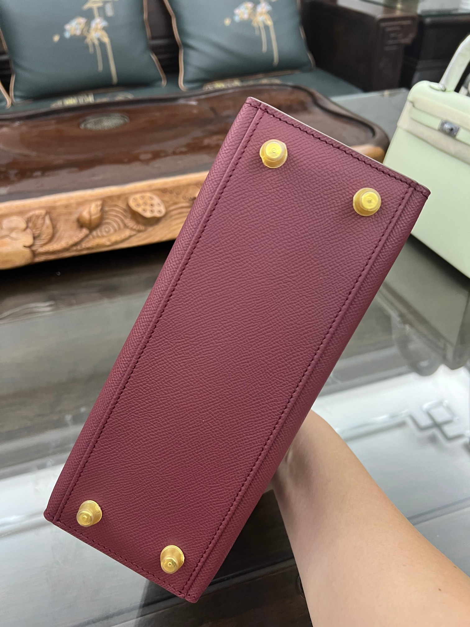 H**mes kelly gold-tone hardware 25 28