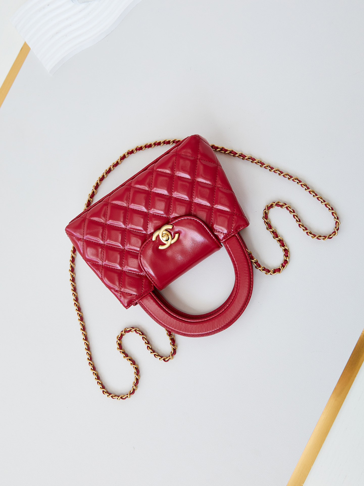 Ch*el 23k kelly 19x13x7cm