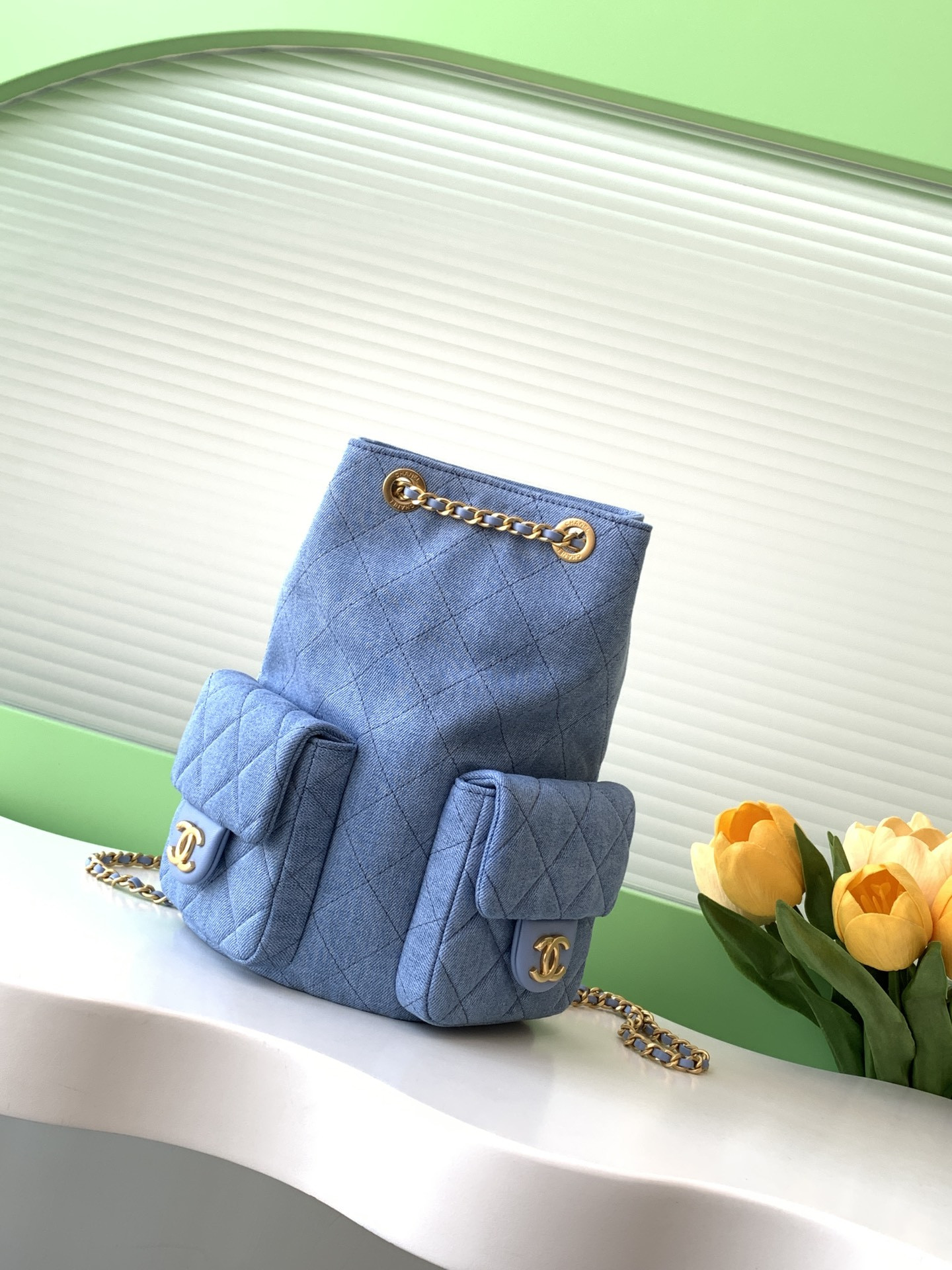Ch*el backpack 24.5x18x8cm