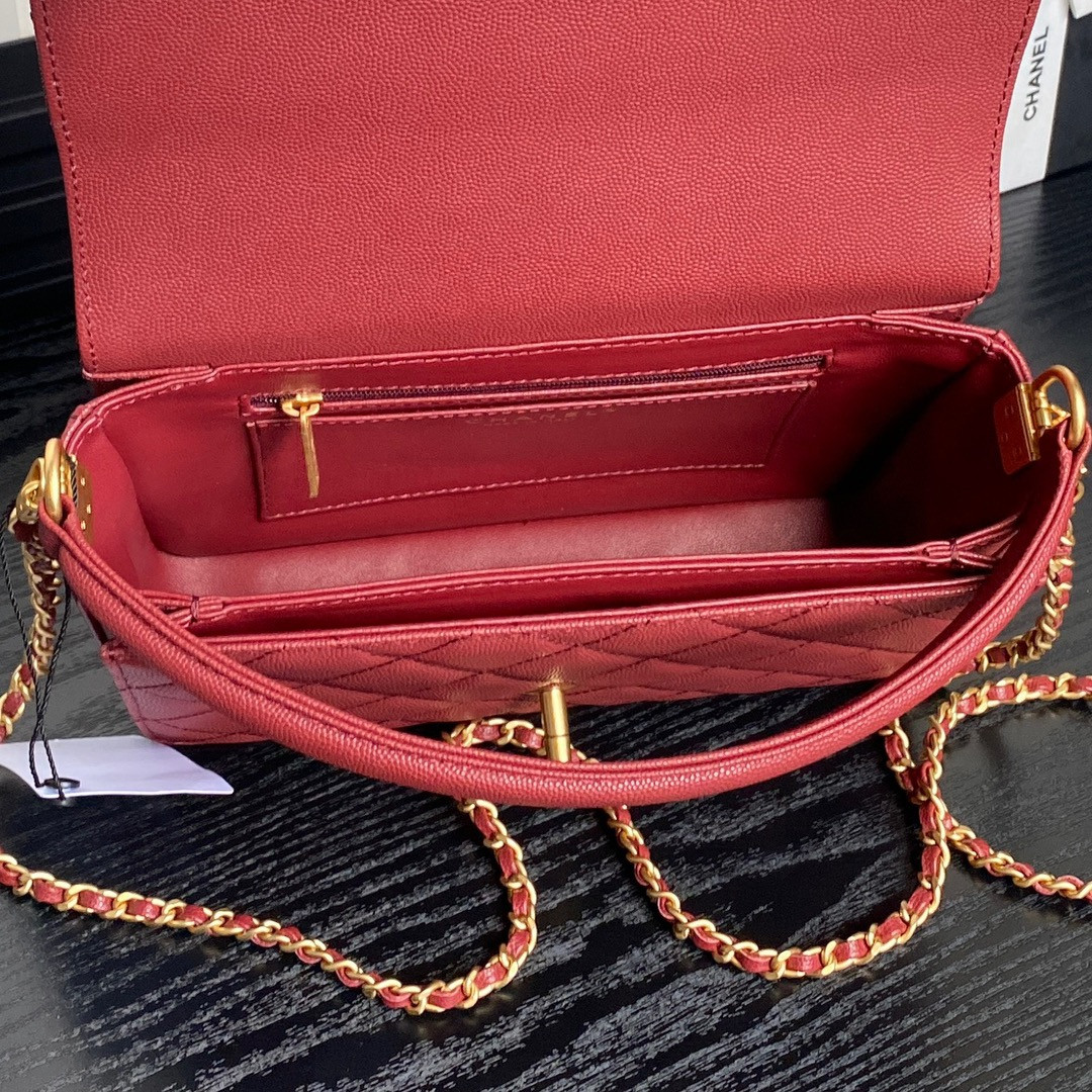 Ch*el classic flap bag 16×22×5cm as5166