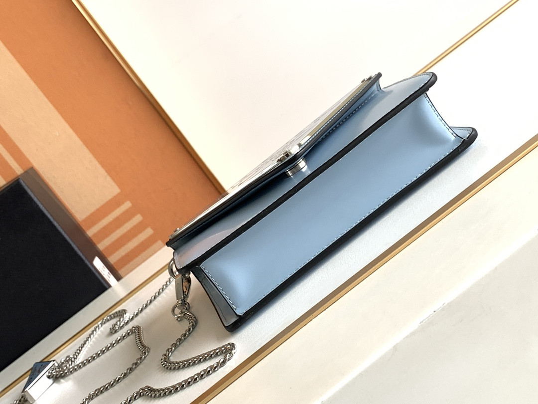 Pra*a brushed leather shoulder bag 17x 9.5x3.5cm