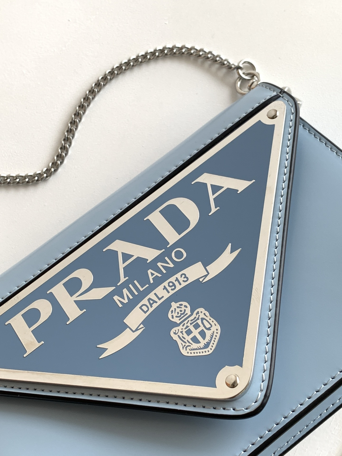Pra*a brushed leather shoulder bag 17x 9.5x3.5cm
