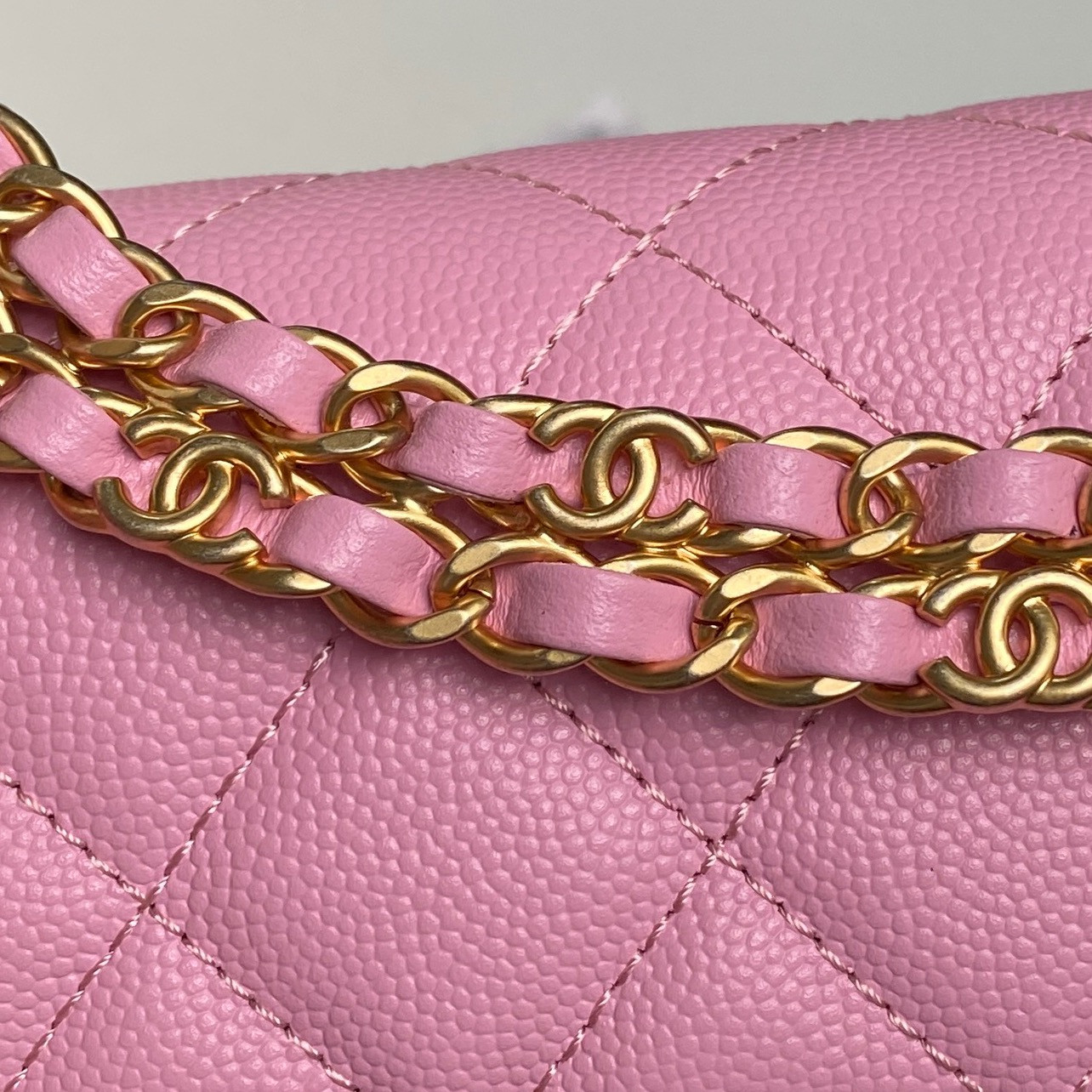 Ch*el flap handbag as5239 18×13×5.5cm