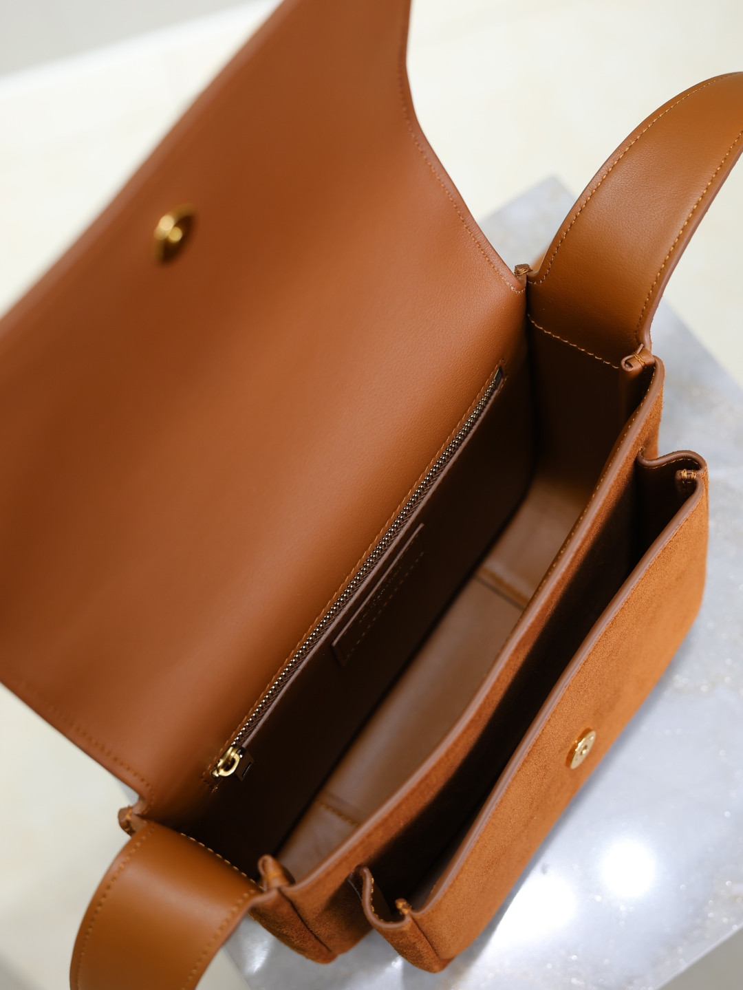 Y*L niki satchel in suede 21.5x16x9cm