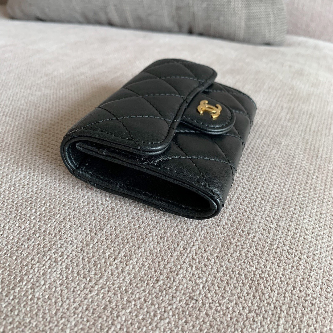 Ch*el cf classic flap coin purse card holder