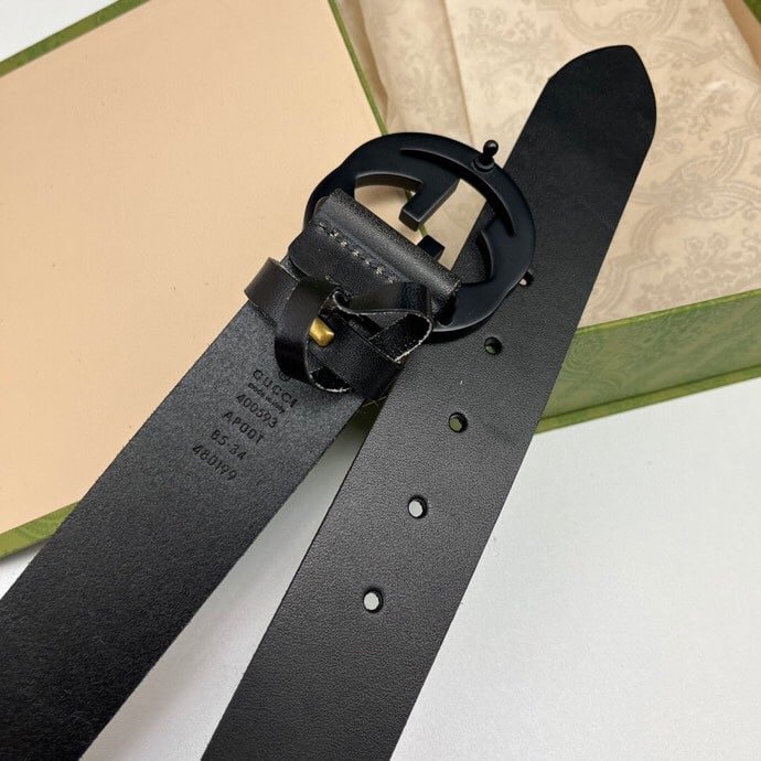 Gvc*1 Selleria Leather Belt Black 4Cm 368186 Bgh0V 1000
