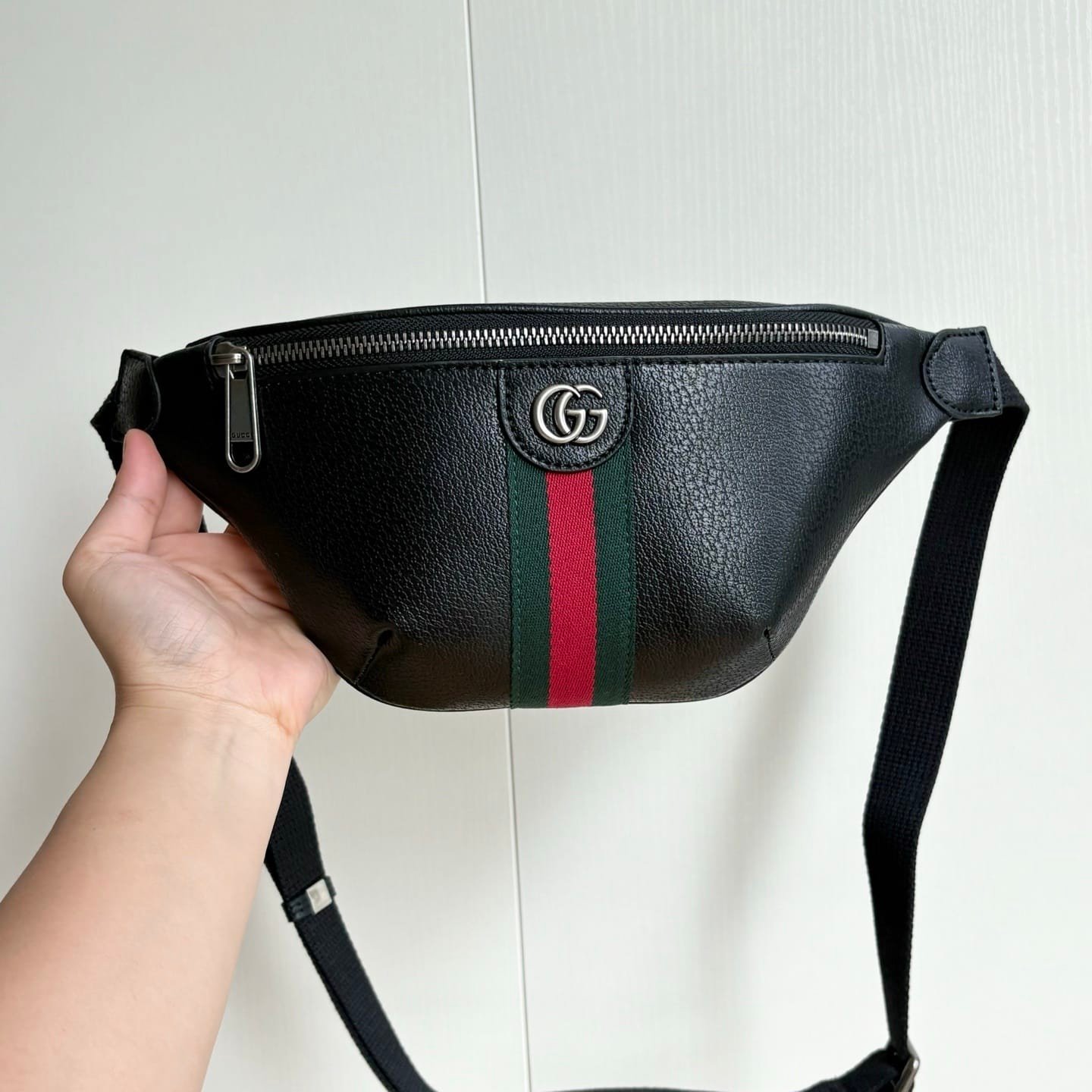 Gvc*1 Ophidia Small Belt Bag Black 30Cm 839106 Aae1B 1043