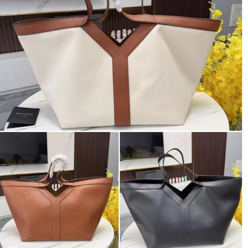 Sa1nt Lau*nt Y Tote In Leather Bag Black 37Cm 817602Aaeb31000