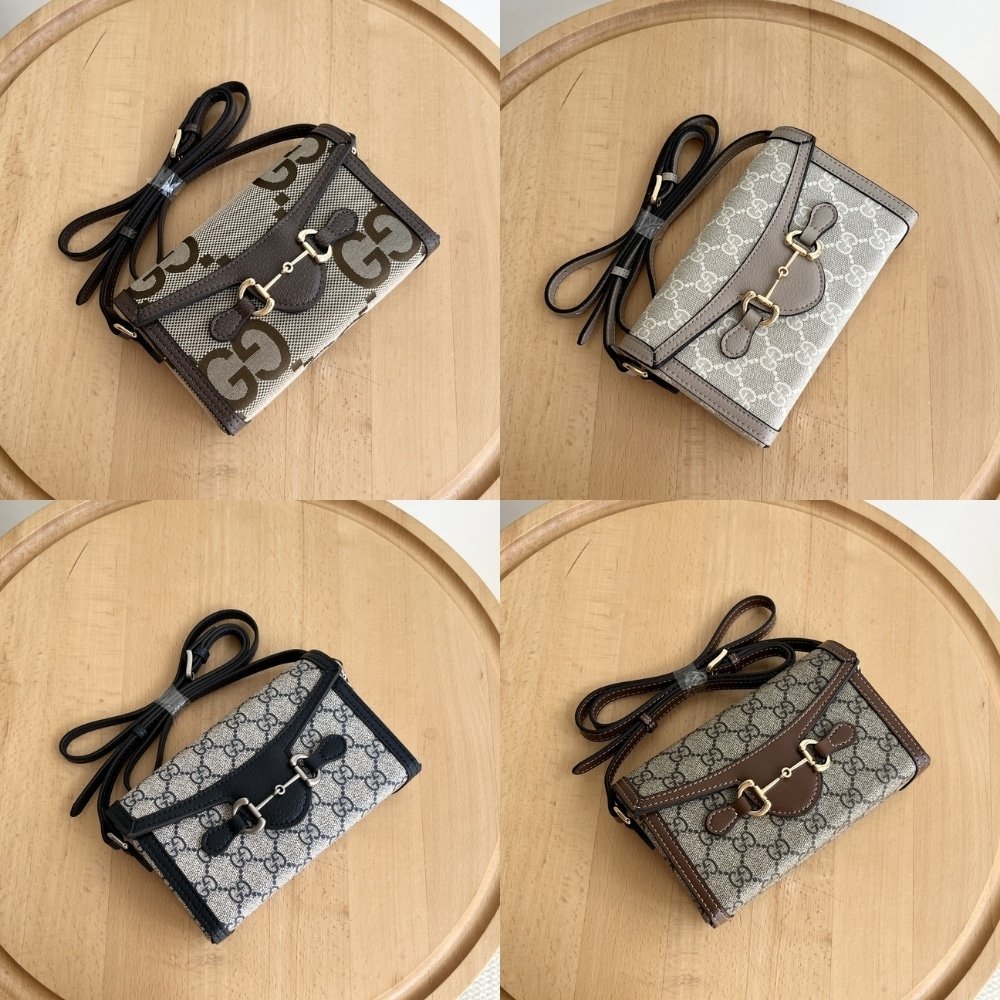 Gvc*1 Horsebit 1955 Mini Bag Beige And Dark Brown Gg Svp*me 18Cm 699296 92Tcg 8563