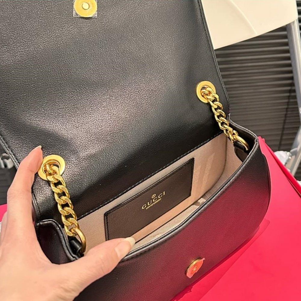 Gvc*1 Blondie Small Shoulder Bag Black Leather 26Cm 815715 Aaeex 1000