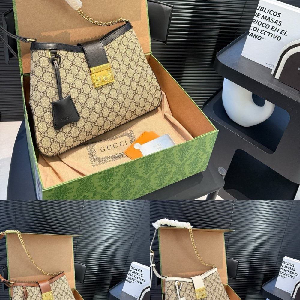 Gvc*1 Padlock Gg Medium Shoulder Bag Black 33Cm 795113 Khnkg 9769