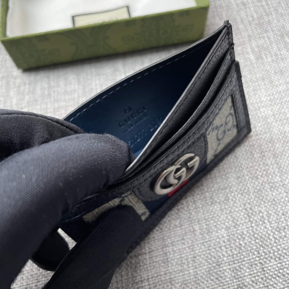 Gvc*1 Ophidia Gg Card Case Monogram Svp*me Black 10Cm 523159 96Iwn 4076