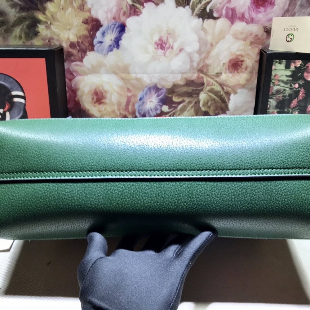 Gvc*1 Ophidia Gg Flora Medium Tote Green 44Cm