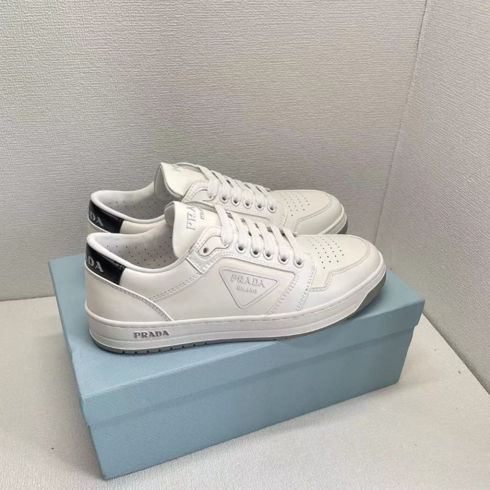 Pra*a District Leather Sneakers White 1E790M 3Lj6 F097W F 030