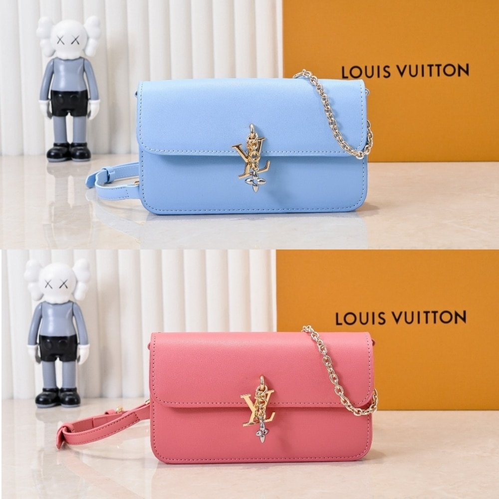 L0vis Vvtt0n Wallet On Chain Lv Bloom Black 20Cm M14564
