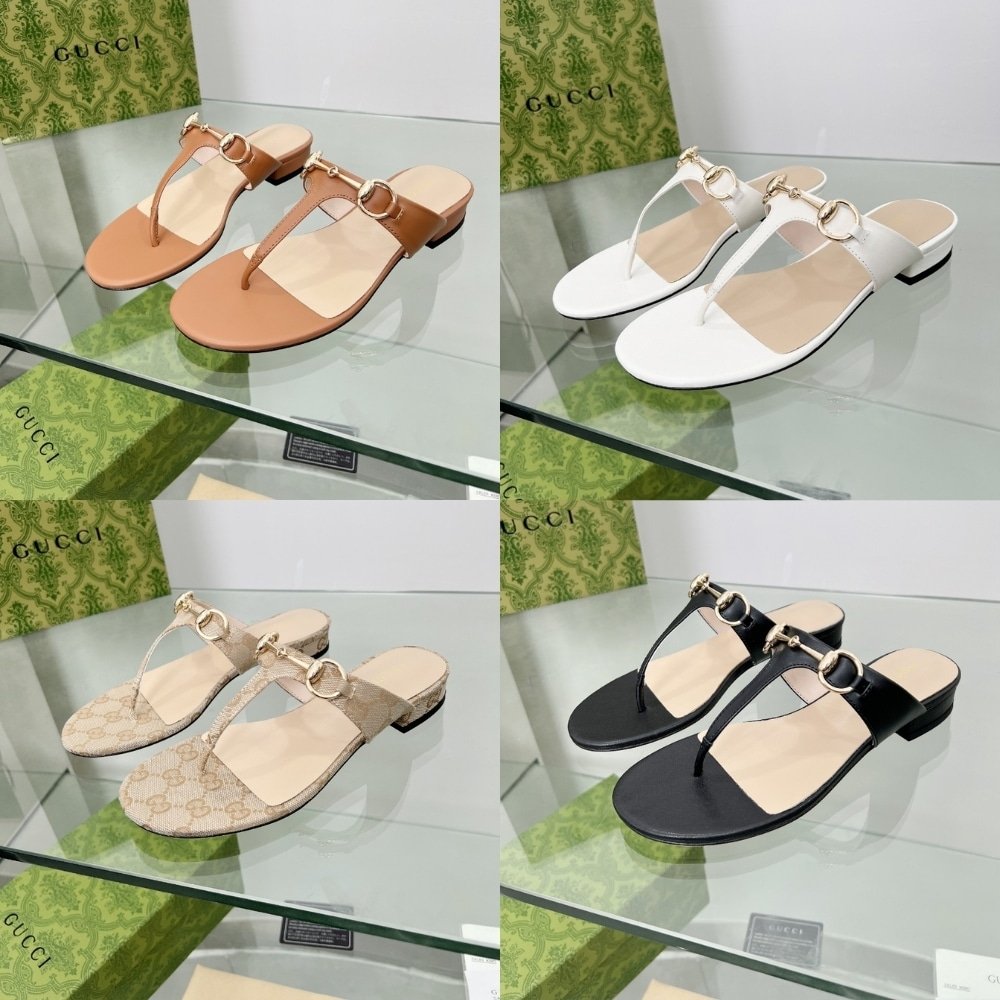 Gvc*1 Women’s Thong Sandal With Horsebit Black 816590 C9D00 1000