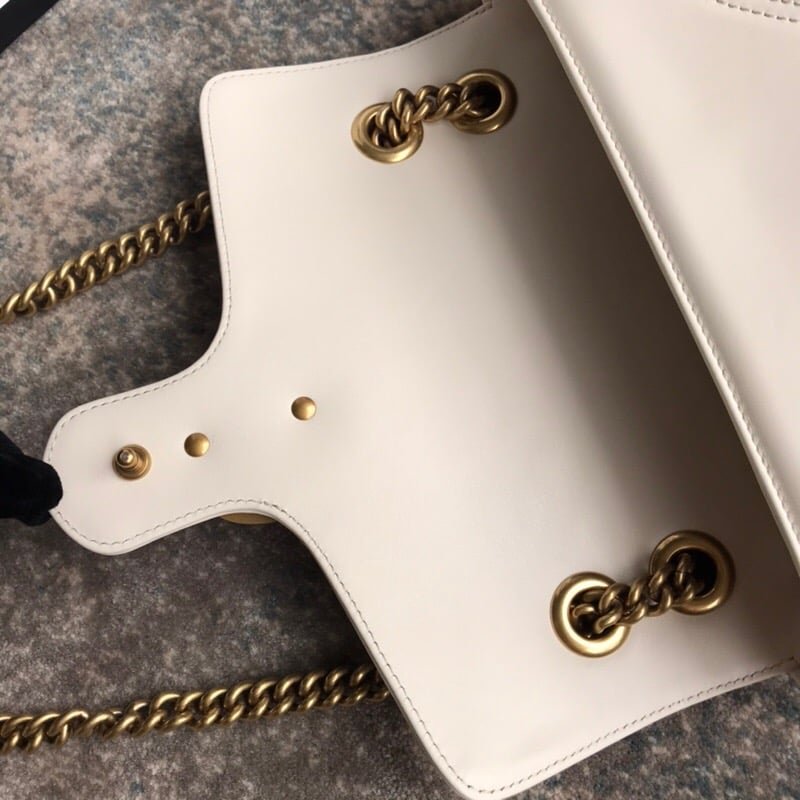 Gvc*1 Gg Marmont Mini Shoulder Bag White Matelasse 22Cm 446744 Dtdit 9022