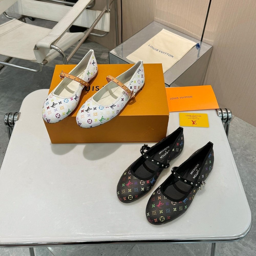 L0vis Vvtt0n X Takashi Murakami Romy Flat Ballerina White 1Agvfm