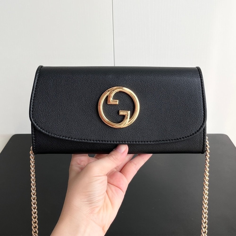Gvc*1 Blondie Continental Chain Wallet Black 21Cm 725215 Uxx0G 1000