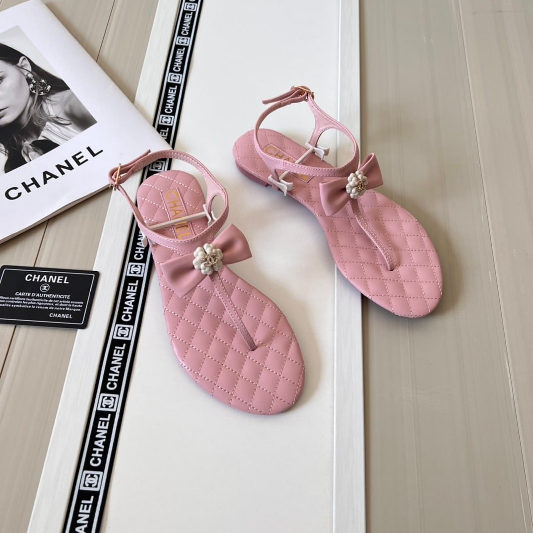 Ch**el Sandals Pink G45258 X01000 Ns099