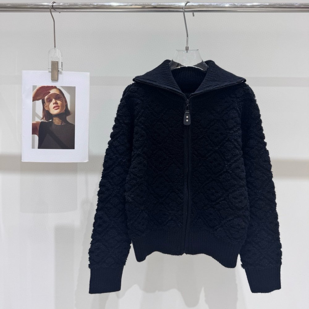 L0vis Vvtt0n Monogram Toweling Zip Up Jacket Black 1Aiqdv