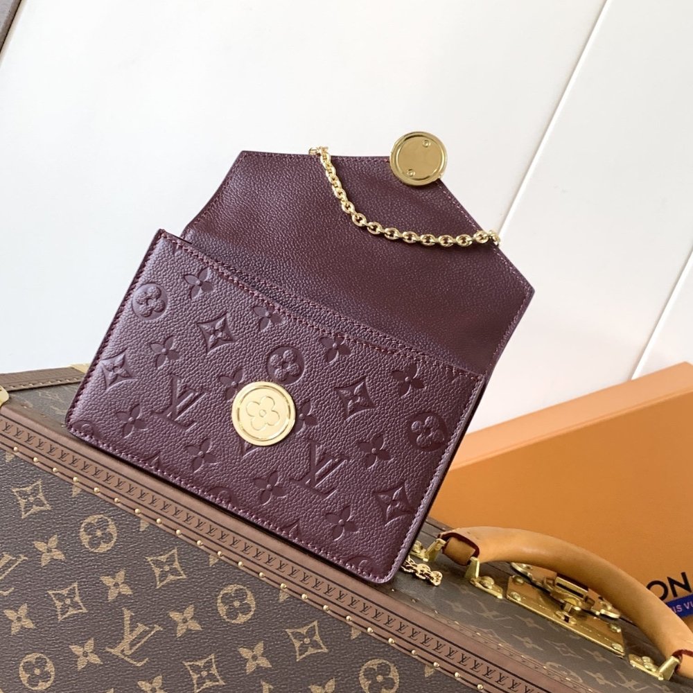[S*per Vip 1:1] L0vis Vvtt0n Wallet On Chain Rosy Grenat Red 19Cm M25814