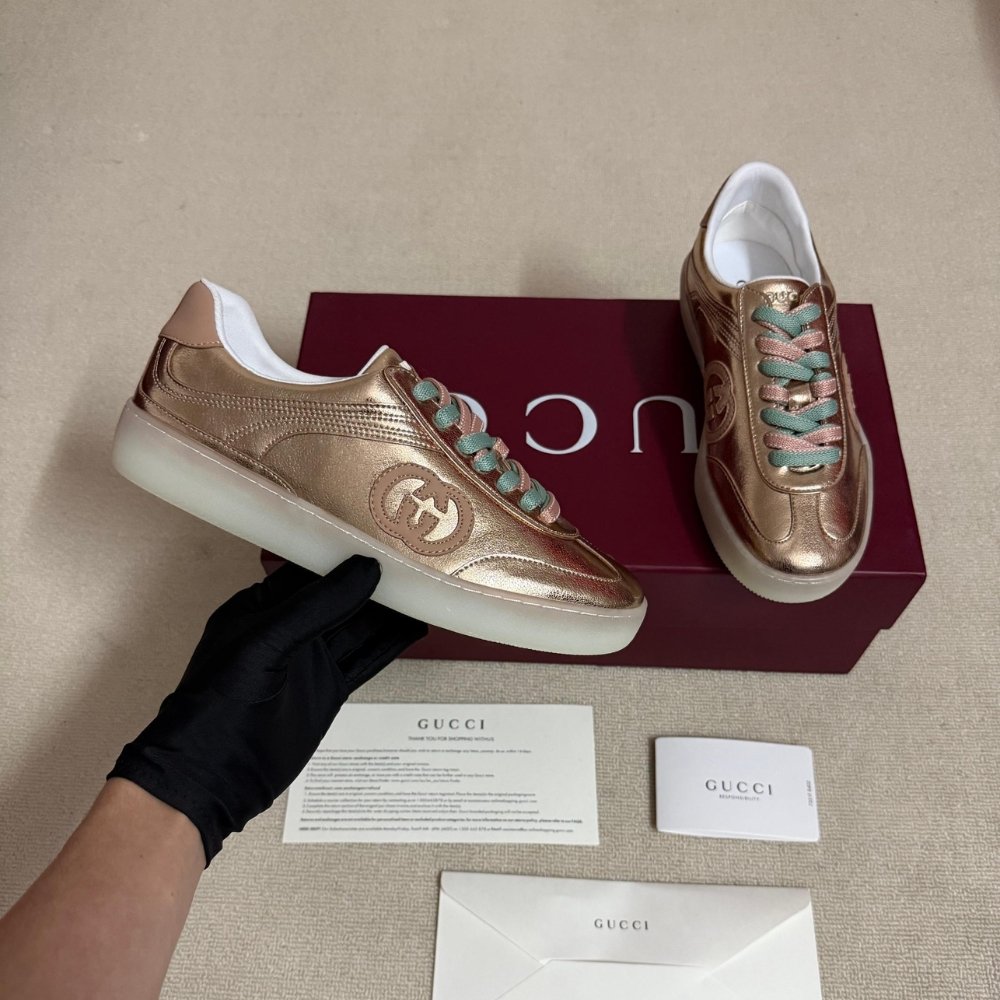 Gvc*1 Women G75 Sneaker Bronze Textured Leather 857910 AAFL8 7643