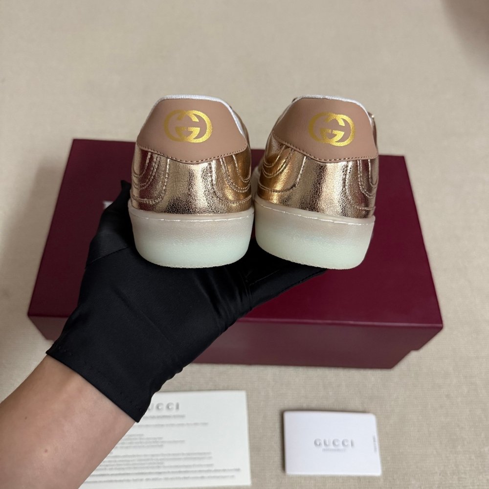 Gvc*1 Women G75 Sneaker Bronze Textured Leather 857910 AAFL8 7643