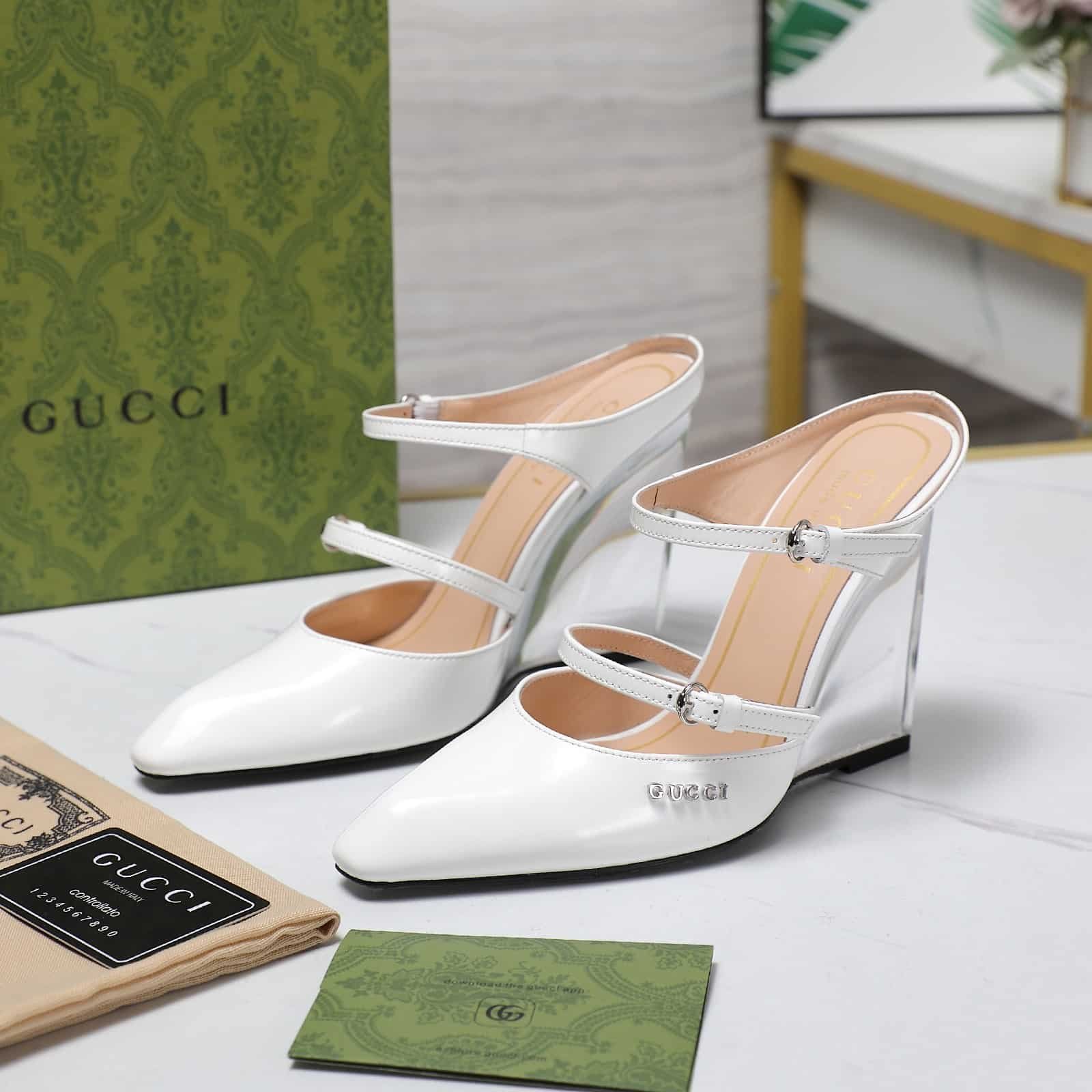 Gvc*1 Women’s Wedge Mule White 827856 Clg00 9014