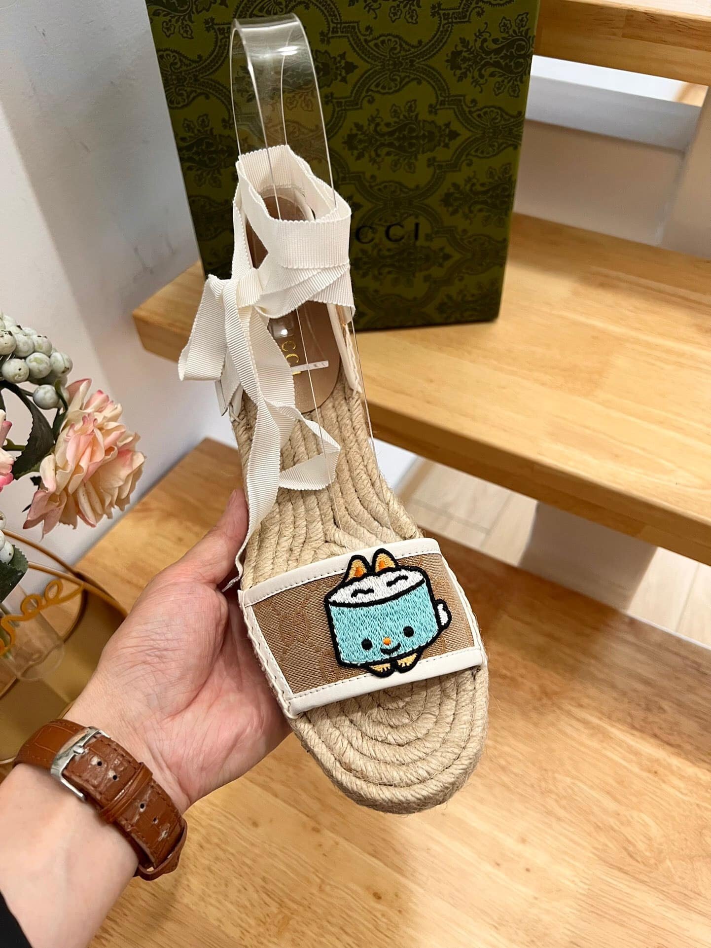 Gvc*1 Women’S Gg Espadrille With Patch 737511 Fabor 9741