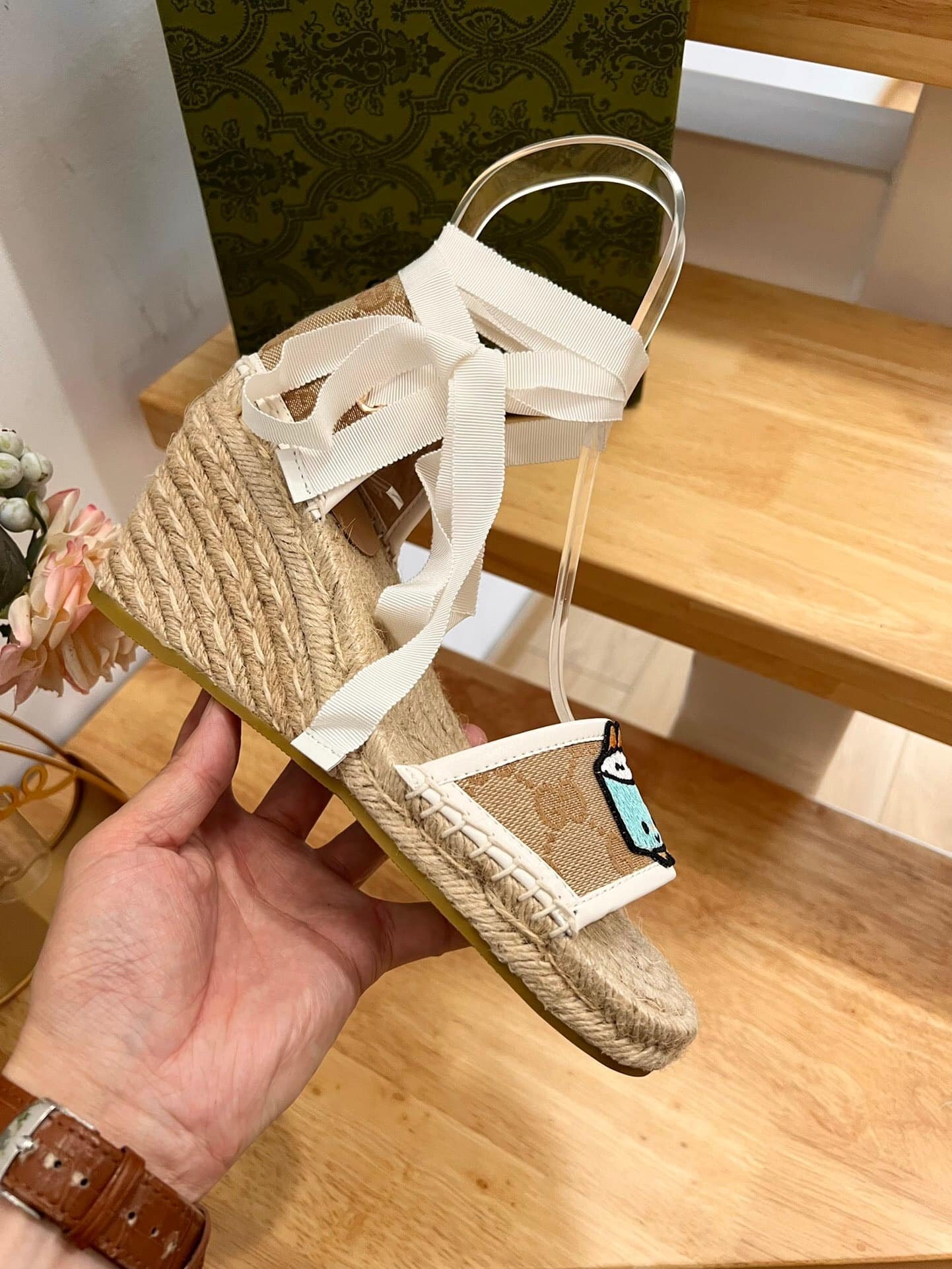 Gvc*1 Women’S Gg Espadrille With Patch 737511 Fabor 9741