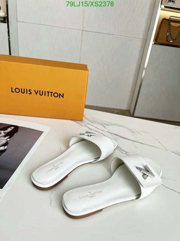 L0vis Vvtt0n Shake Flat Mule White