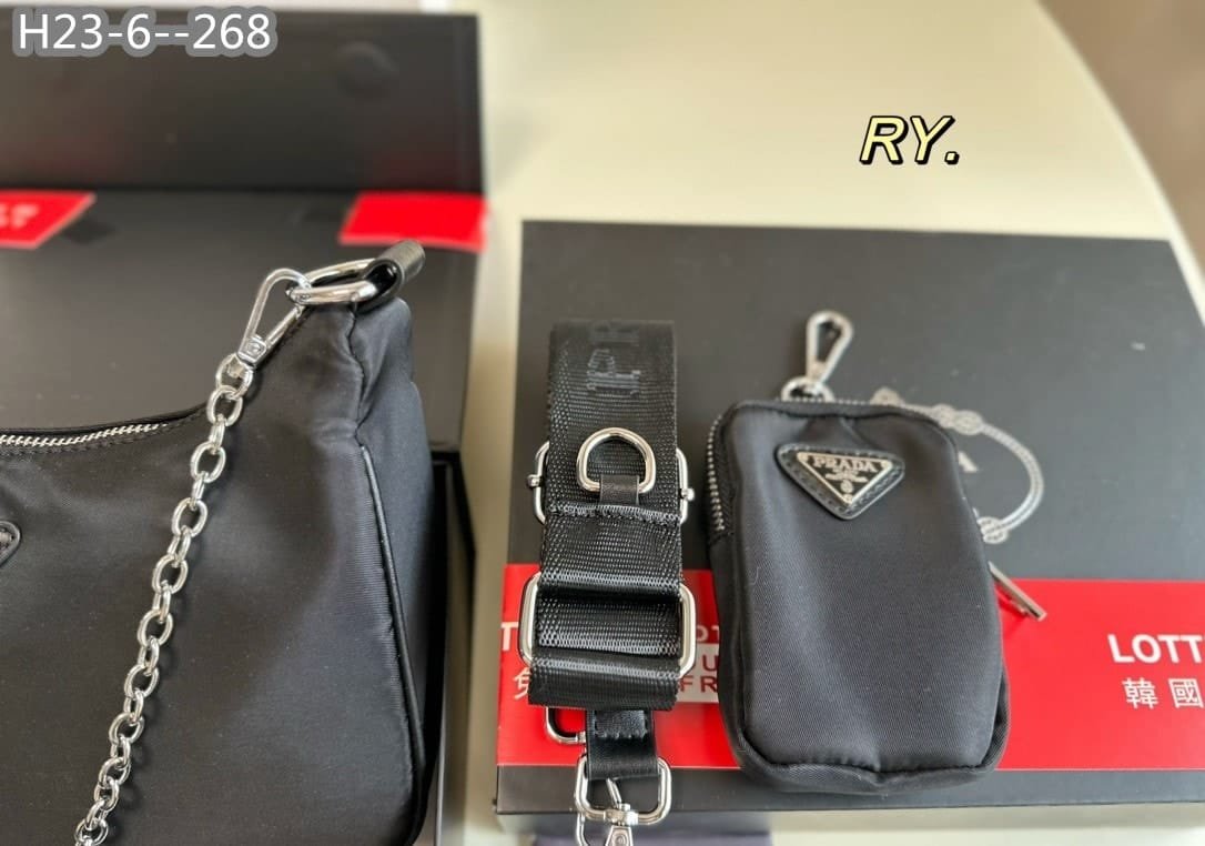 Pra*a Re Edition 2005 Re Nylon Bag Black 26Cm