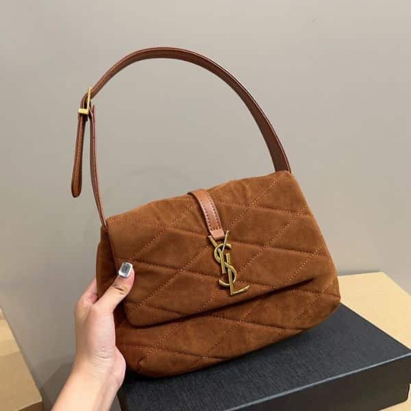Sa1nt Lau*nt Le 5 À 7 Hobo Bag Brown 27Cm
